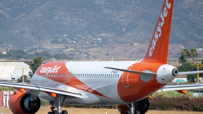 EasyJet flight leaving Malaga
