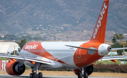 EasyJet flight leaving Malaga