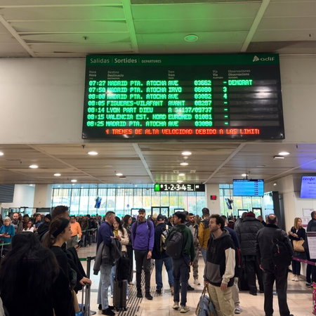 Train passengers waiting