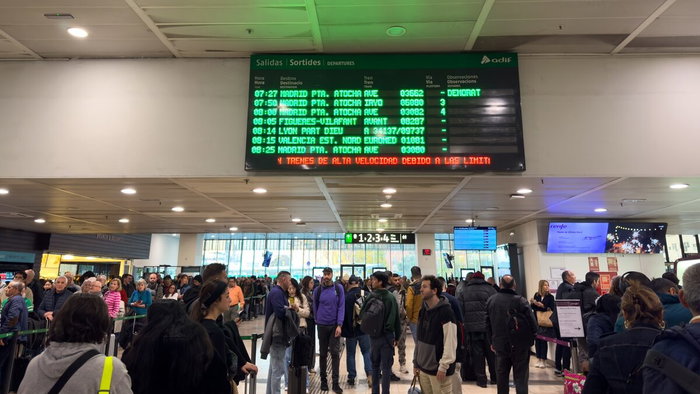 Train passengers waiting