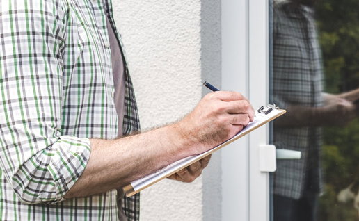 Door-to-door survey scam.