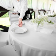 Wedding reception set-up.