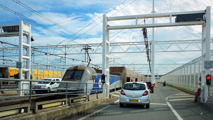 Coquelles,,Pas-de-calais,,France,,Queue,Of,Cars,Waiting