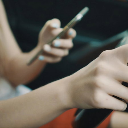 Caught touching a mobile phone while driving