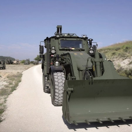 secondhand Spanish Army bulldozer.