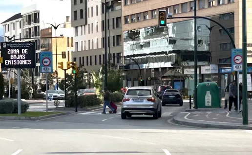 The entrance to Malaga's notorious Low-Emissions Zone.