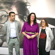 Julia Baird with Joaquín Pérez de la Blanca and Mar Vázquez.